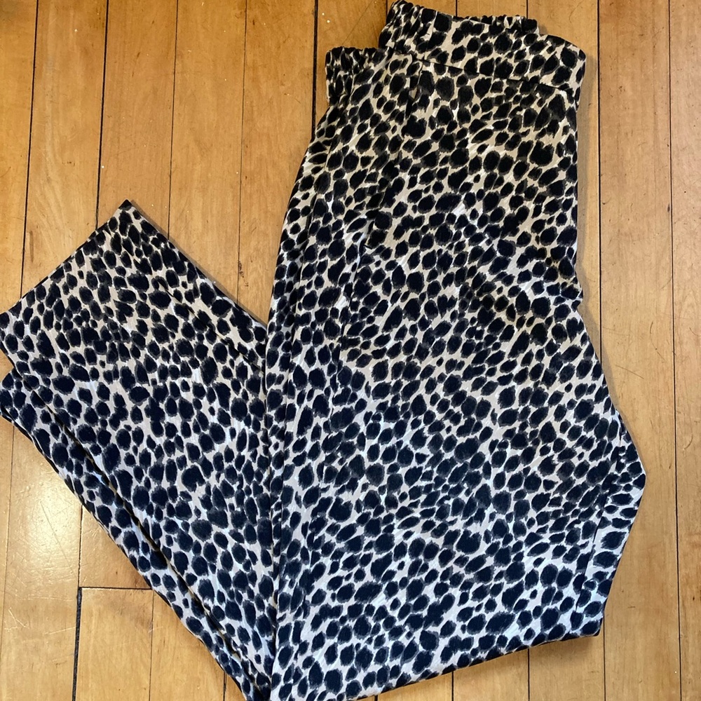 J Crew leopard print Jaimie Pant, Size 4